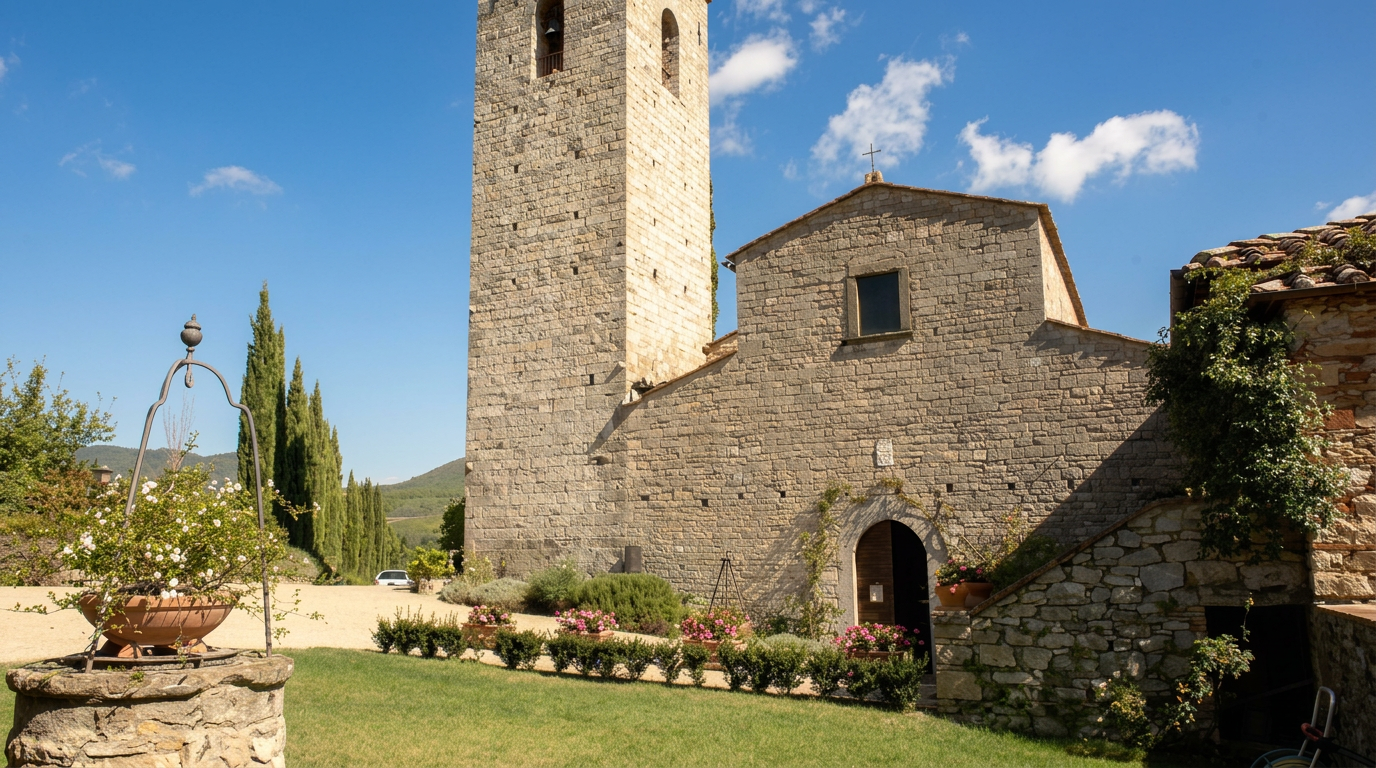Pieve di Santa Maria a Spaltenna, luogo della cerimonia